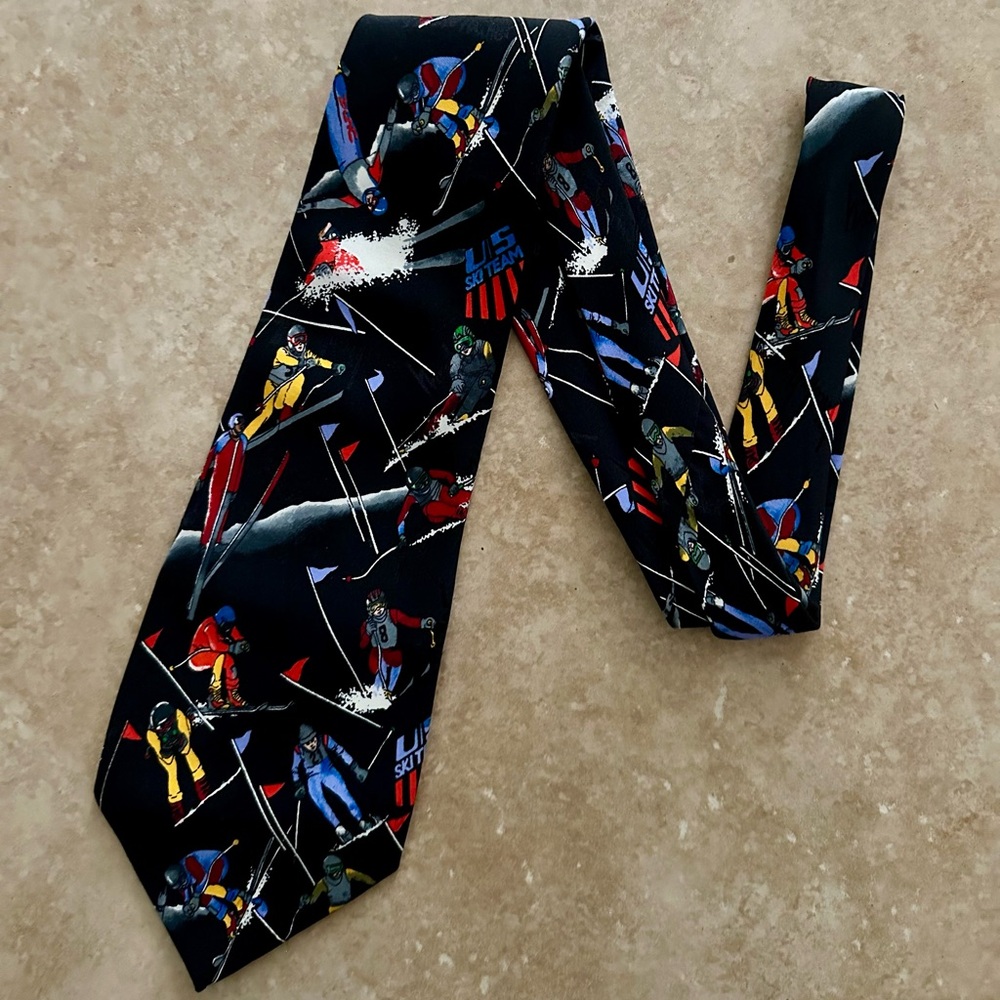 Nicole Miller Vintage 1995 US Ski Team Tie